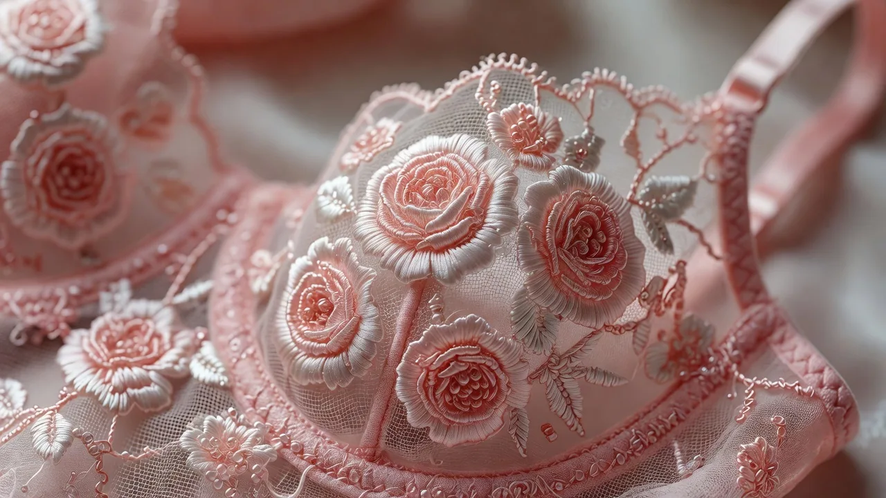 ローズ刺繍レース